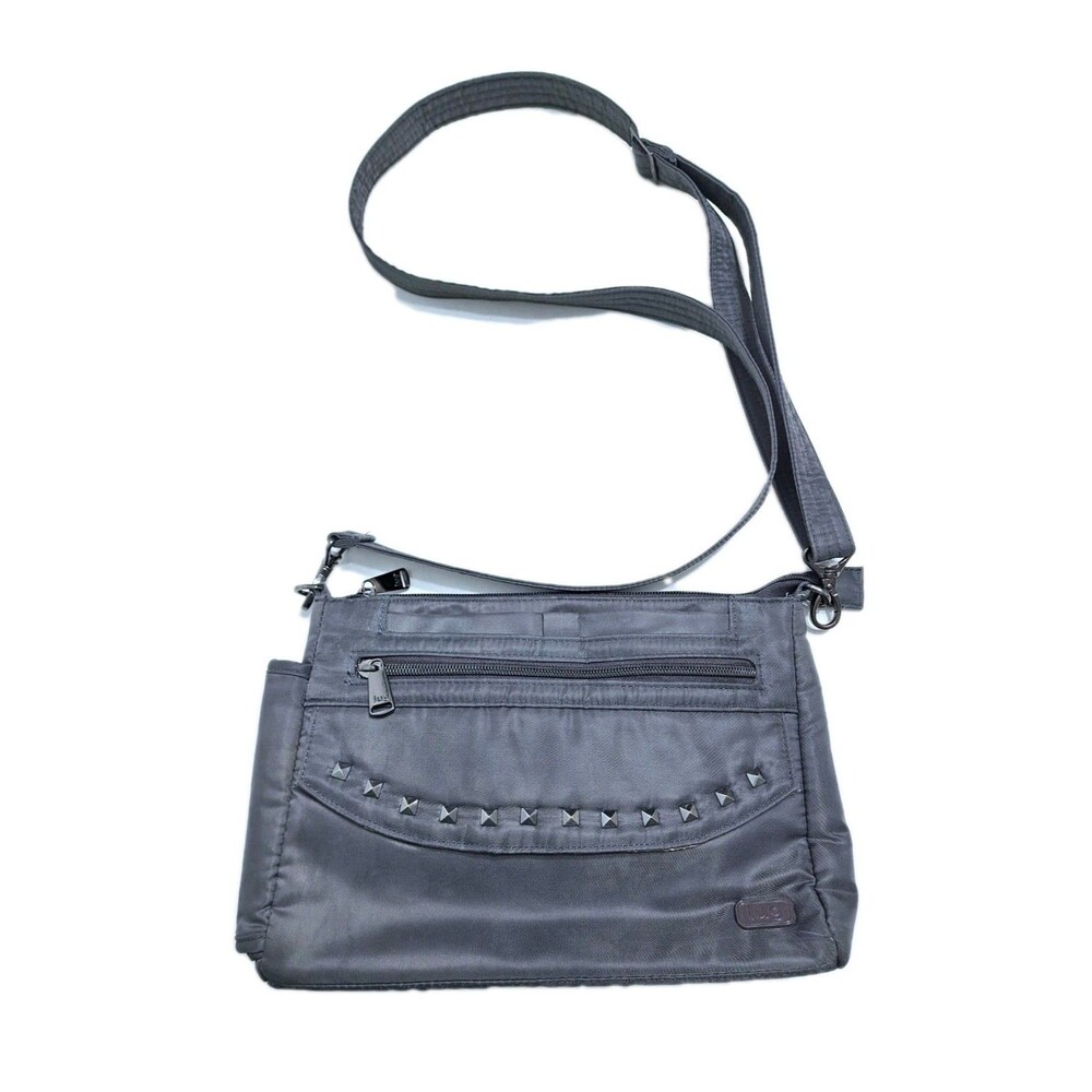 Lug Pacer Gray Rfdi Crossbody Bag Adjustable Strap Travel Purse Satchel
